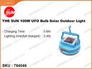 THE SUN TSSOL-100WLB 100W UFO Bulb Solar Outdoor Light