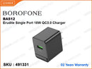 BOROFONE BAS12 Black Erudite Single Port 18W QC 3.0 Charger
