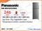 Panasonic NR-BB250VHWA 2Door, 246L Refrigerator