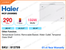 Haier HCF-290HMG 3' 7",290L Chest Freezer