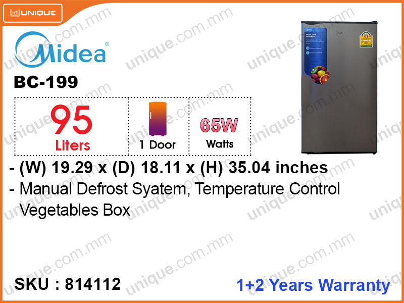 Midea BC-119 1Door, 95L Refrigerator