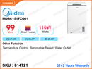 Midea HCZ-MID-MDRC151FZG01 1'7", 99L Chest Freezer