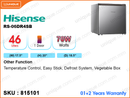 Hisense RS-06DR4SB 1Door,46L Refrigerator