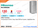 Hisense Refrigerator RS-20DR4HA 1 Door,150L