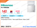 Hisense FC-19DD4SA 2'1'', 142L Chest Freezer