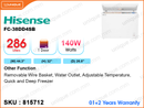 Hisense FC-38DD4SB 3' 8", 286L Chest Freezer
