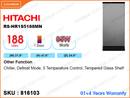 HITACHI RS-HR1S5188MN 1Door, 187.6L Refrigerator
