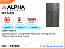 ALPHA 2DC-ALR87 2Door, 85L Refrigerator