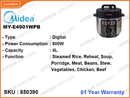 Midea MY-E4901WPB 4L, 800W Electric Pressure Cooker