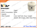 Bear DFB-B30R1 3L,600W SMART Rice Cooker