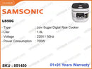 SAMSONIC LS50C 1.8L Low Sugar Digital Rice Cooker