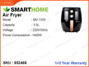 SMARTHOME MV-1350 3.5L, 1400W Airfryer