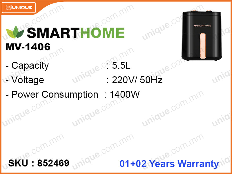 SMARTHOME MV-1406 5.5L, 1400W Airfryer