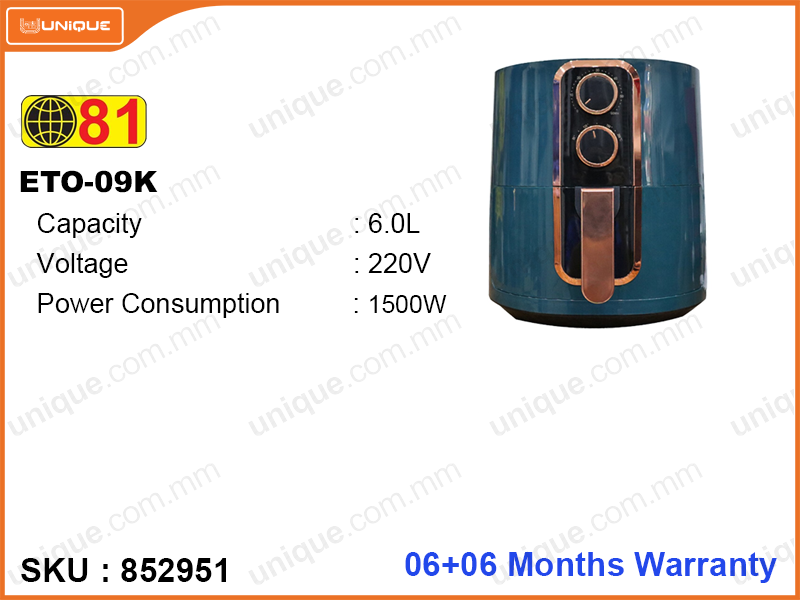 81 ETO-09K 6L,1500W Air Fryer