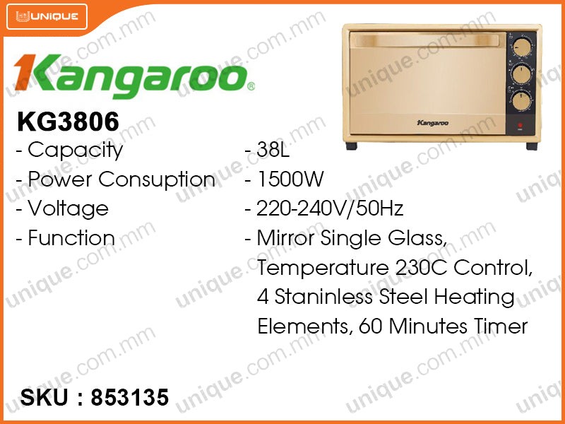 Kangaroo KG 3806 35L,1500W Electric Oven