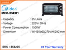 Midea MEO-25EX1 25L, 1500W Toaster Oven