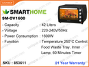 SMARTHOME SM-OV1600 42L, 1600W Electric Oven