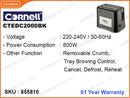 Cornell CTEDC2000BK 800W Pop Up Toaster