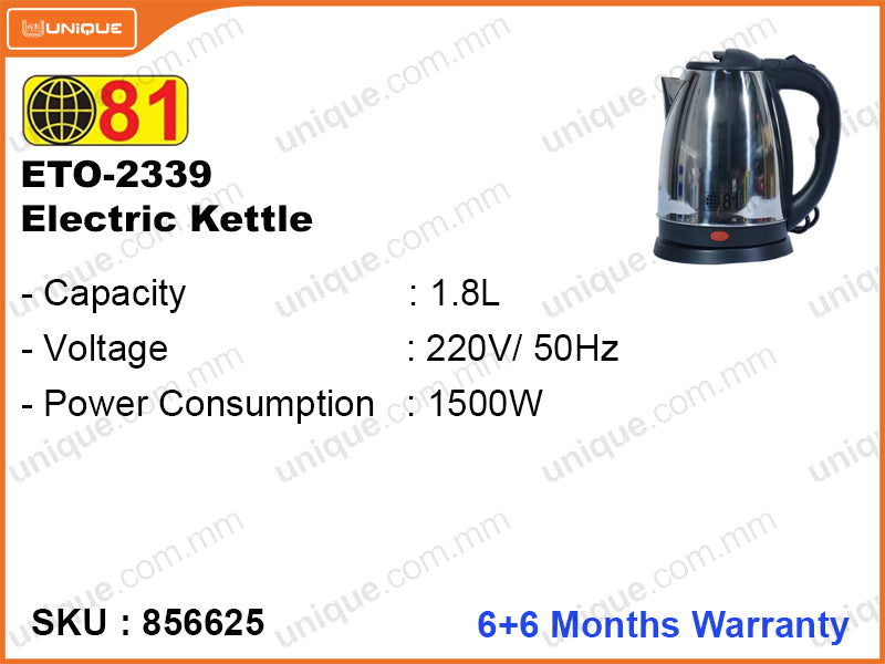 81 ETO-2339 1.8L 1500W Electric Kettle