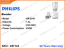 PHILIPS HR2041/10 1.9L, 2 in 1, 450W Blender