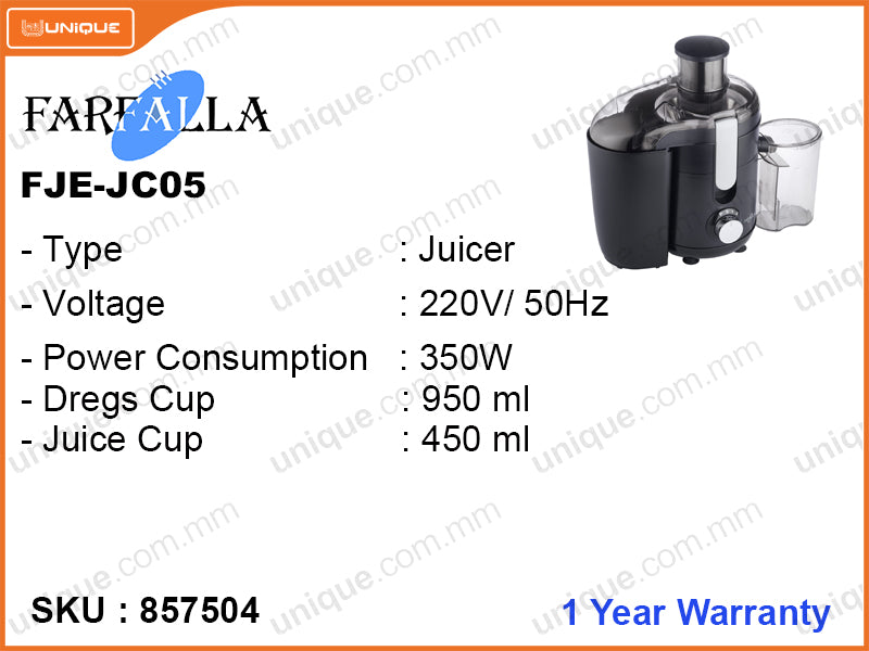 FARFALLA FJE-JC05, 350W, Juice Extractor