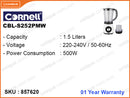 Cornell CBL-S252PMW 1.5L, 500W Blender