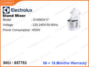 Electrolux EHSM3417,450W Stand Mixer