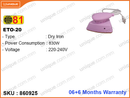 81 ETO-20 Dry Iron