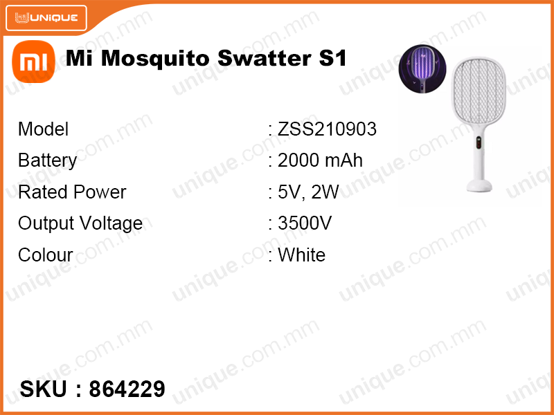 Mi Qualitell S1 ZSS210903 White Electronic Mosquito Swatter