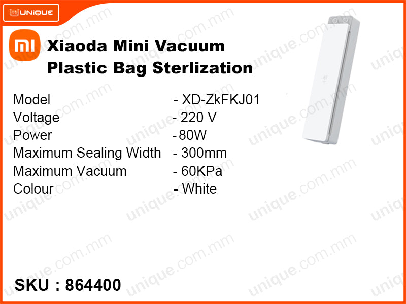 Xiaoda mini vaccum plastic bag sterlization