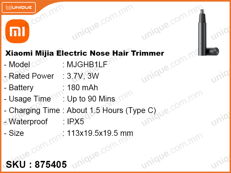 Xiaomi Mijia MJGHB1LF Electric Nose Hair Trimmer Black
