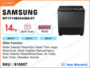 SAMSUNG WT14B5040BA/ST Semi Auto, 14Kg Washing Machine