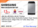 SAMSUNG WA13CG5441BYST Fully Auto, 13kg Washing Machine
