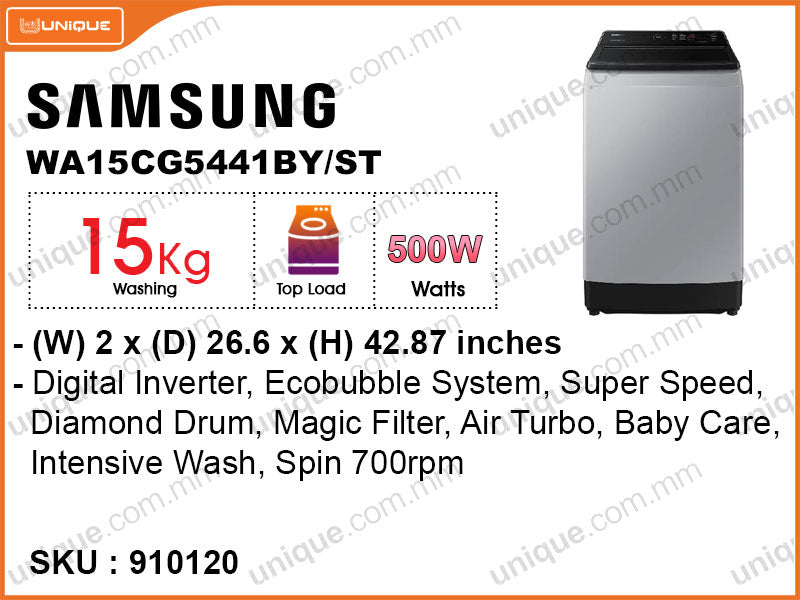 SAMSUNG WA15CG5441BYST Fully Auto,15kg Washing Machine