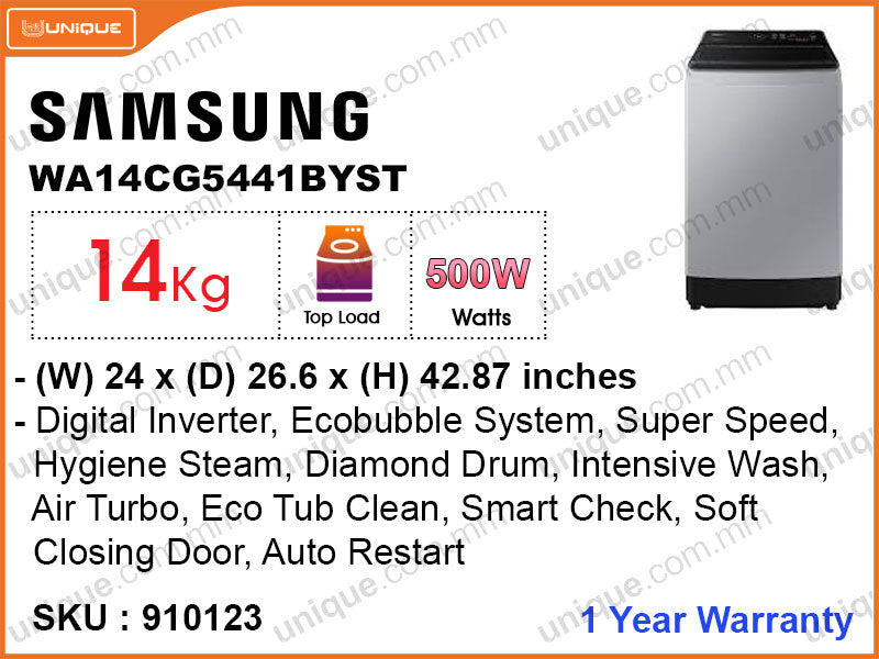 SAMSUNG WA14CG5441BYST Fully Auto, 14kg Washing Machine