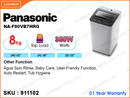 Panasonic NA-F80VB7HRG Fully Auto, 8kg Washing Machine