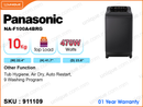 Panasonic NA-F100A4BRG Fully Auto 10Kg Washing Machine