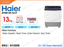 Haier HTW130-1217 Semi Auto, 13kg Washing Machine