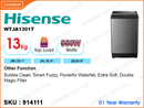 Hisense WTJA1301T Fully Auto, 13kg Washing Machine
