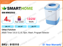 SMARTHOME SM-MW2502 4kg, 180W Fully Auto Mini Washing Machine