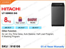 HITACHI LTL 08M00 GG Fully Auto, 8kg Washing Machine