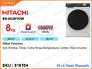 HITACHI BD-802HVOW Front Load, 8kg Washing Machine