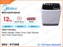 Midea MTC120-P1201Q Semi Auto, 12kg Washing Machine
