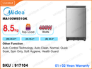 Midea MA100W85/GK Fully Auto, 8.5kg Washing Machine