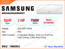 SAMSUNG AR09AGHQAWKNST Split, 1HP, Non Inverter Air Conditioner