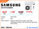 SAMSUNG AR10TYHYBWKN Split, 1HP Inverter Air Conditioner