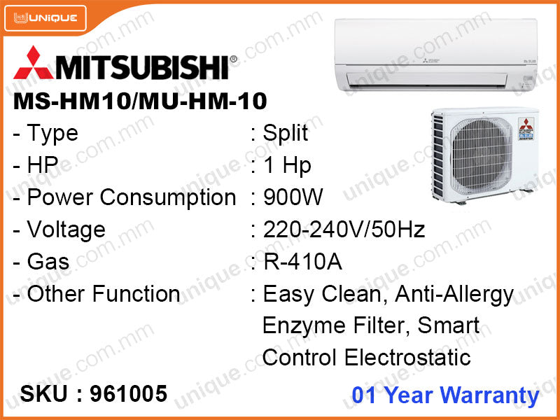 MITSUBISHI MS-HM10/MV-HM-10 Split, 1HP, Non Inverter Air Conditioner