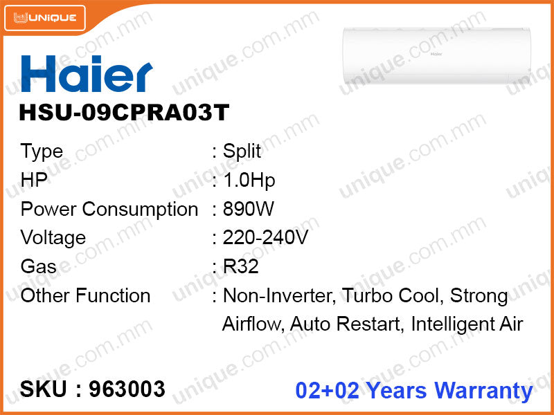 Haier HSU-09CPRA03T Split, 1HP, Non Inverter Air Conditioner