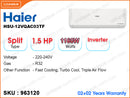 Haier HSU-12VQAC03TF Split, 1.5HP, Inverter Air Conditioner
