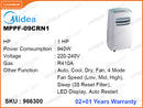 Midea Portable Air Conditioner, 1HP, MPPF-09CRN1